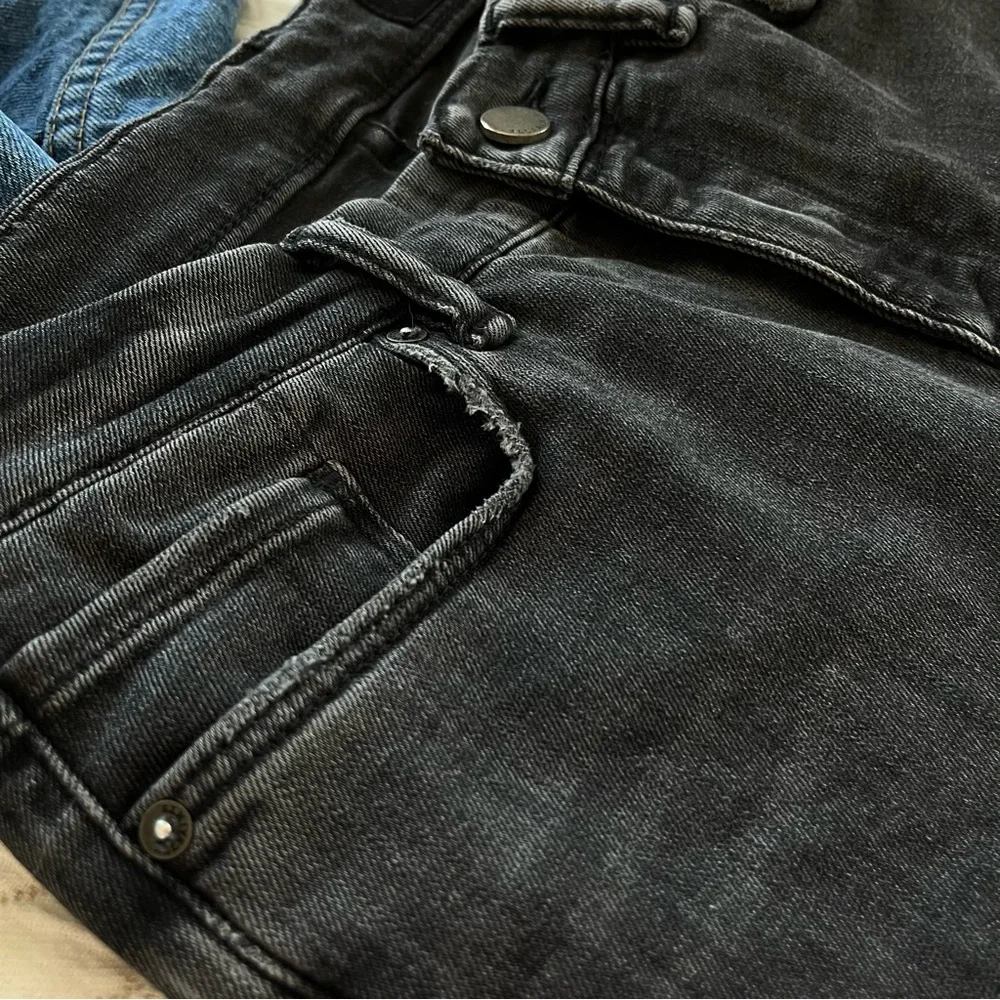 AllSaints Grace Skinny Jeans Size 27 Black Wash High Rise Zip Ankle - Picture 8 of 12